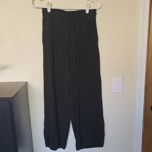 Black Wide-Leg Sweatpants